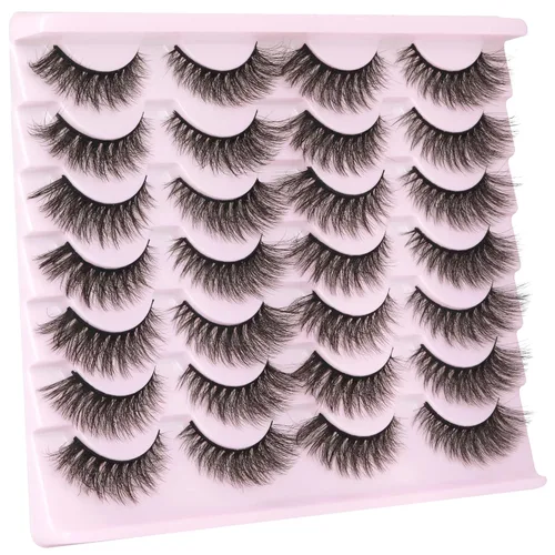Miniatura 6 de Pestañas postizas de visón natural, efecto ojo de gato, finas, 16 mm, 5D, paquete de 14 pares de pestañas falsas de TNFVLONEINS