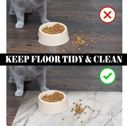Miniatura 2 de Almohadillas de comida para perros para pisos absorbentes, alfombrilla de comida para gatos - Alfombrillas de tazón de perro de secado rápido