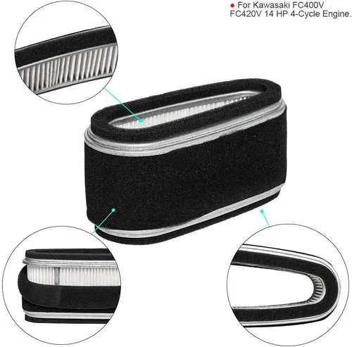 Miniatura 4 de HIFROM Filtro de aire 11013-2110 con prefiltro de repuesto para Kawasaki FC400V FC420V 14 HP motor de 4 ciclos John Deere M97211 M74285 LX172 LX176