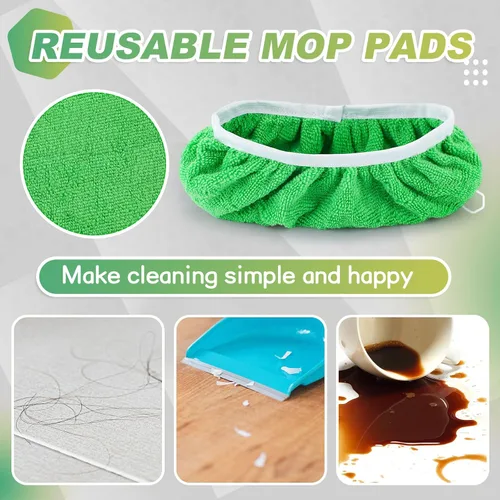Miniatura 3 de Ziliny 32 almohadillas reutilizables de microfibra lavables de microfibra compatibles con Swiffer Refill paños de barrido en seco para limpieza