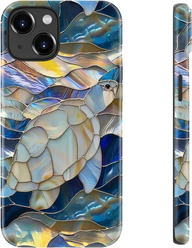 Miniatura 91 de LUHOURI Funda para iPhone 12 Mini, compatible con carga inalámbrica, doble capa, interior de silicona suave + carcasa exterior dura, bonito diseño