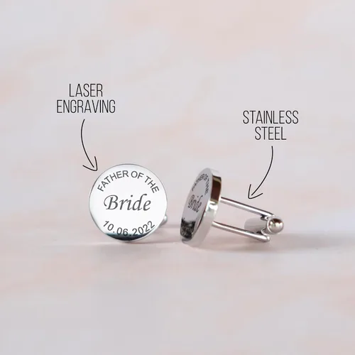 Miniatura 4 de Gemelos grabados personalizados para hombres, regalo de boda personalizado para novio, padre de la novia y el novio, mejores hombres, gemelos
