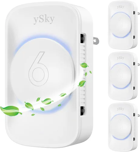 Miniatura 9 de ySky Purificador de aire enchufable para el hogar (3 paquetes), purificador de aire de iones negativos, ionizadores silenciosos ambientadores