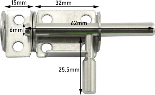 Miniatura 2 de Tegg 2 unids 1.5 pulgadas barril perno de cerrojo de acero inoxidable cerradura de perno deslizante seguridad seguridad hogar antirrobo pernos