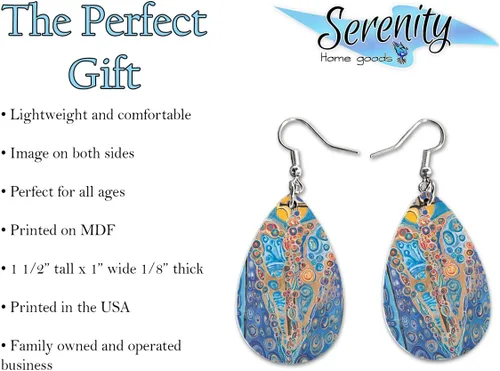 Miniatura 25 de Maureen Claffy Artist Collection Compassion Teardrop Dangle Earrings Set Cute Girls Womens Jewelry Earings Holiday Gifts Summer Decorations
