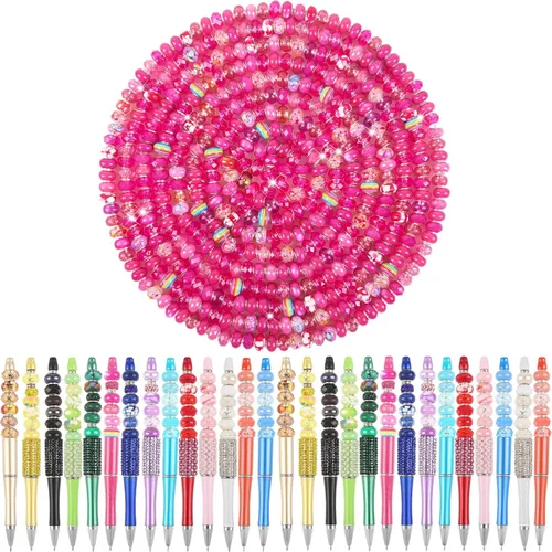 Miniatura 36 de ZYEHXED 60 Piezas Cuentas Negras de Agujero Grande, Cuentas Grandes de Artesanía Europea, Cuenta de Lampwork Murano de Agujero Grande, Cuenta