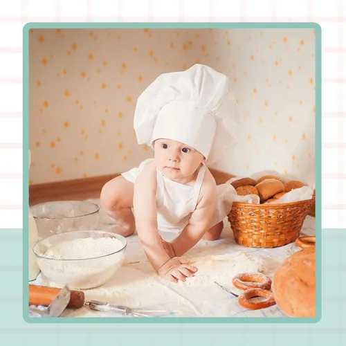 Miniatura 8 de KHC-KHF Traje de chef para recién nacido, disfraz de chef para bebé, disfraz de chef para niños, disfraz de cosplay para niños y niñas 7-18 meses