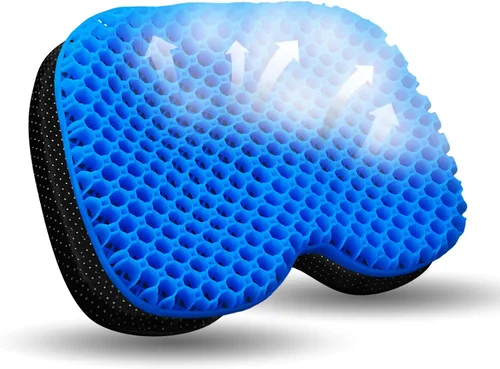 NEW-Vi Cojín Antideslizante para Asiento de Kayak - Almohadilla de Gel Impermeable Engrosada para Bote Kayak Canoa Remo Estadio para Sentarse en Azul