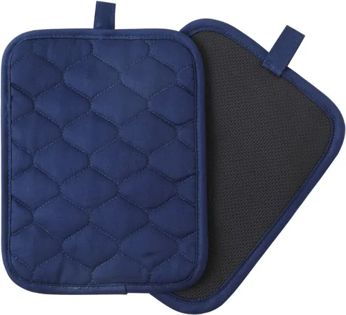 Miniatura 7 de Glynniss Soporte antideslizante para ollas de cocina, juego de almohadillas calientes de algodón para horno con neopreno resistente al calor 450F