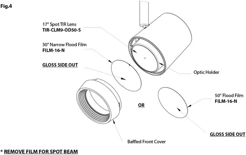 Miniatura 6 de WAC Lighting L-7011-WD-WT Oculux 7011 - Lámpara LED de cabeza de riel de luz regulable a caliente, color blanco