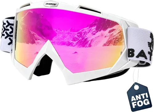 Miniatura 16 de Gafas de esquí antivaho OTG para adultos y niños, gafas de snowboard con 100% protección UV y ajuste antideslizante para esquí