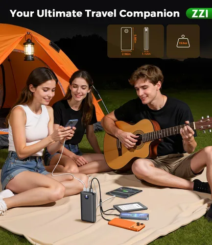 Miniatura 7 de Portable Charger Power Bank, 60000mAh Battery Pack with 3 in 1 USB-C/iOS/Micro-USB Cable, 22.5W Fast Charging Portable Phone Charger, Travel Camping