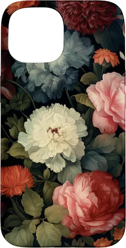 Miniatura 6 de Vintage Dark Flower Pattern Moody Floral Case for iPhone 16