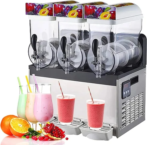 Miniatura 8 de Máquina de granizado de hielo, máquina comercial de bebidas granizadas, máquina de enfriamiento para hacer bebidas, máquina de granizado de bebidas