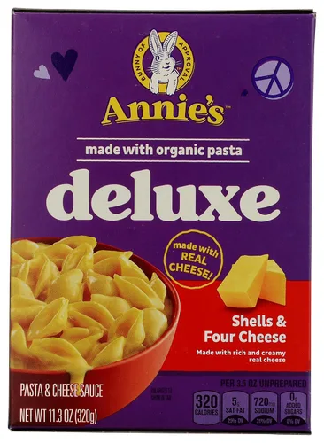 Miniatura 13 de Annie's Macarrones y queso de lujo con pasta orgánica, conchas y cuatro quesos, 11.3 onzas (paquete de 12)