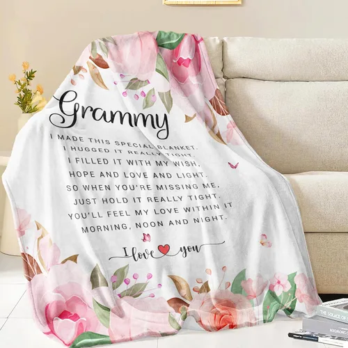 Miniatura 4 de Manta de regalo Grammy de 60 x 50 pulgadas, regalos de Grammy para abuela, regalos de cumpleaños de Grammy, regalos para Grammy de nietos/nietos