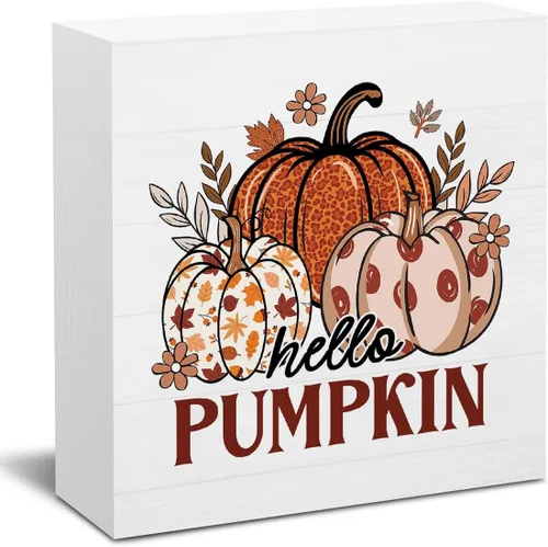 Miniatura 18 de Bonito letrero decorativo de otoño para decoración del hogar, fantasma, otoño, Acción de Gracias, Halloween, decoración para el hogar, oficina