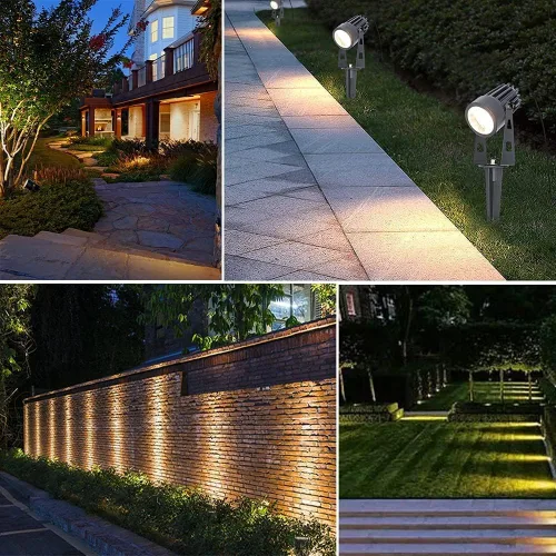 Miniatura 5 de Luces LED de paisaje de bajo voltaje, iluminación de paisaje COB 12V 24W blanco cálido, 2100LM focos de jardín al aire libre para patio, césped