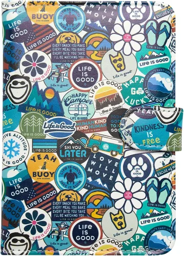 Miniatura 13 de Life is Good Travel Passport Cover - Anti-Theft Passport Holder Wallet with Interior Card Slots with Magnetic Snap Closure, Gone Fishing