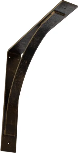 Miniatura 154 de Soporte de acero Morris de 3 pulgadas de ancho x 6 pulgadas de profundidad x 6 pulgadas de alto, latón envejecido