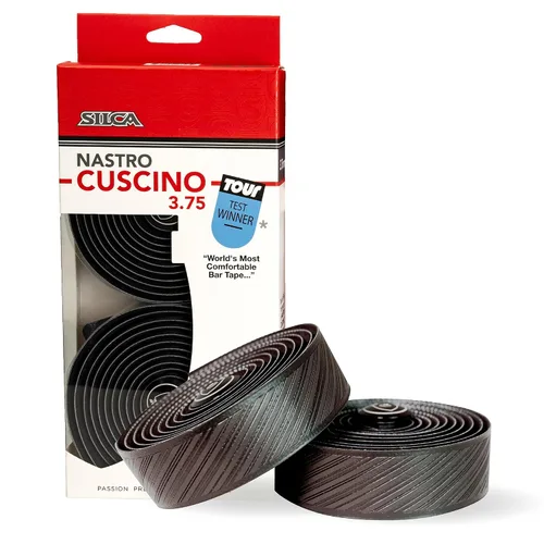 Miniatura 17 de SILCA Nastro Cuscino - Cinta para manillar de bicicleta, color negro de 0.098 pulgadas, cinta de barra de bicicleta extra gruesa, viene con tapones