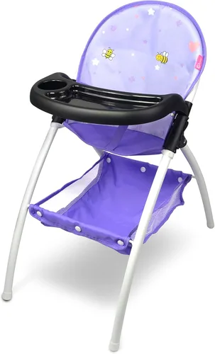 Miniatura 10 de Anivia Silla alta de muñeca de bebé, silla alta de juguete para muñeca (DH010A morado)