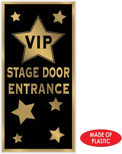 Miniatura 4 de Beistle Cubierta de entrada de puerta de escenario VIP de plástico y decoraciones de fondo de pared de paparazzi