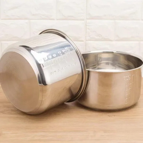 Miniatura 5 de Cabilock Olla de arroz de acero inoxidable de repuesto para olla interior de 4 litros, accesorio compatible con ollas eléctricas y a presión de 8.66