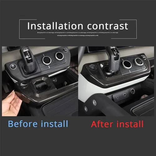 Miniatura 4 de Marco de botón de modo de aire acondicionado de control central ABS para Land Rover Defender 110 2020 2021 2022 2023 Accesorios de coche