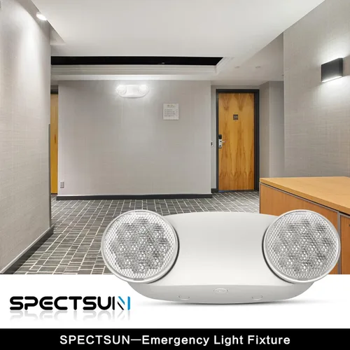 Miniatura 8 de Paquete de 6 luces de emergencia para negocios, con batería de respaldo, cable duro, certificado UL 924, CA 120/277V, iluminación de emergencia LED