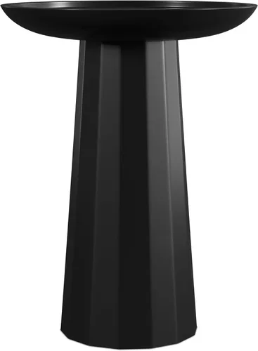 Miniatura 8 de SIMPLIHOME Dayton - Mesa auxiliar redonda contemporánea de madera maciza de mango de 13 pulgadas de ancho en negro, completamente ensamblada