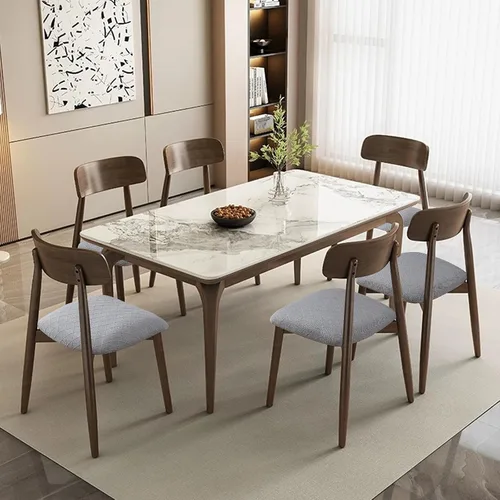 Miniatura 2 de Juego de 2 fundas impermeables para sillas de comedor, fundas elásticas extraíbles y lavables para sillas de comedor para el hogar, restaurante
