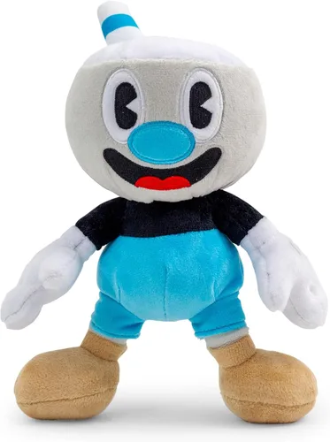 Cuphead Mugman - Juguete de peluche de coleccionista de 8 pulgadas, animal de peluche suave para abrazar, coleccionable con licencia oficial