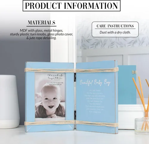 Miniatura 2 de Pavilion Gift Company - Baby Boy - Marco de fotos vertical de 4 x 6 pulgadas para baby shower, regalo para decoración de guardería, regalo