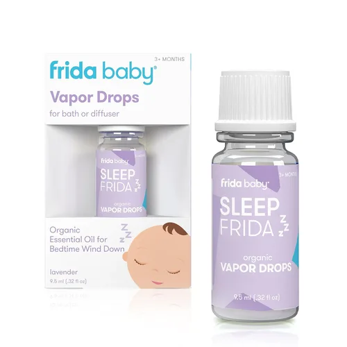 Frida Baby Gotas de baño de vapor natural para dormir, gotas de baño de aceite esencial de lavanda para la hora de acostarse, aceite de aromaterapia
