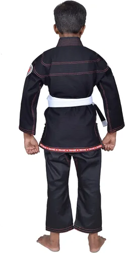 Miniatura 4 de Twister Kids Jiu Jitsu Gi Ultra Light Fabric Youth BJJ Gi with free White Belt Included