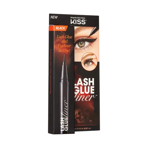 Miniatura 3 de KISS Lash GLUEliner delineador de ojos 2 en 1 con punta de fieltro y adhesivo para pestañas, de larga duración, se puede utilizar con pestañas
