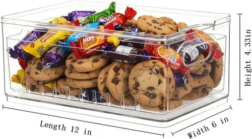 Miniatura 4 de Hogar Transparente PET Frutas Drenaje y Lavado Colador Cajas de almacenamiento de alimentos Contenedores de galletas de plástico organizadores