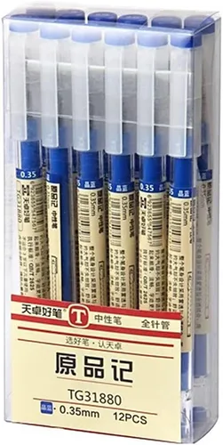 Miniatura 12 de sencoo Paquete de 12 bolígrafos de tinta de gel negro, bolígrafos de punta extra fina, bolígrafo de 0.014 in, negro, oficina, escuela, papelería