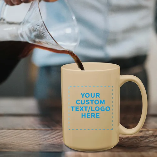 Miniatura 8 de DISCOUNT PROMOS Tazas de café de cerámica grandes personalizadas de 15 onzas, juego de 10/50/100, paquete personalizado a granel, perfecto