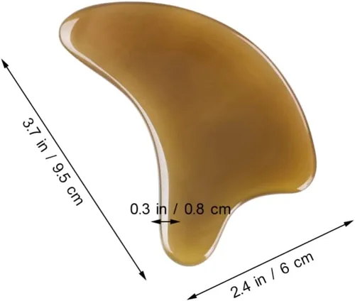 Miniatura 2 de SUPVOX Gua Sha Scraping Herramienta de masaje de cuerno de búfalo Gua Sha Junta Herramientas de masaje Herramientas de raspador chino 0.315 in