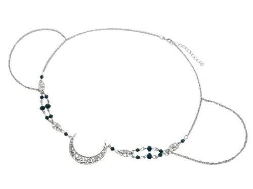 Miniatura 17 de Diadema de bruja con diseño de luna para mujer, corona de hada de elfo, disfraz de frente gitana vikinga, diadema bohemia luna dorada