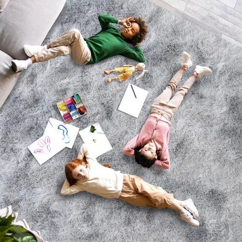 Miniatura 162 de Dssimo - Alfombra superesponjosa para la habitación, alfombra de área moderna, pequeña, suave y acogedora de felpa para niños, niñas y adolescentes