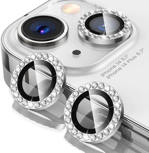 Miniatura 46 de Tensea Protector de Lente de Cámara para iPhone 13 mini/iPhone 13, Cubierta de Cámara de Vidrio Templado 9H Protector de Pantalla Anillo Individual