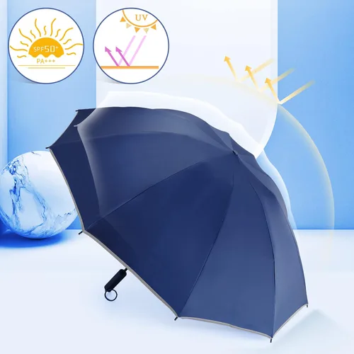 Miniatura 3 de Bodyguard Inverted Umbrella, Large Windproof Umbrellas for Rain & Sun, Compact Umbrella Reverse Umbrella with Reflective Stripe, Teflon Umbrella for