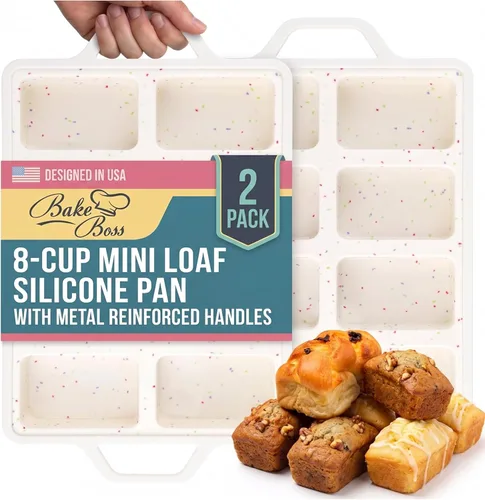 Miniatura 9 de BAKE BOSS Molde de Silicona Confetti para Muffins Jumbo de 6 Cavidades–Moldes Antiadherentes para Cupcakes para Hornear, Moldes de Silicona Grandes