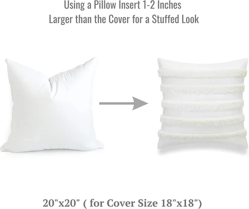 Miniatura 2 de Hofdeco Premium Relleno de almohada, 20 x 20 pulgadas (para funda de tamaño de 18 x 18 pulgadas), resistente al agua, sintético para patio, banco