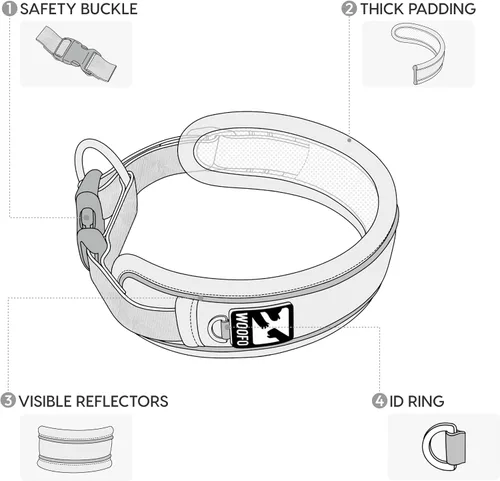 Miniatura 2 de Collar Premium para Perros Súper Ajustable para Todas las Razas, Hebilla de Liberación Rápida Acolchado Extra Suave y Ensanchado y Diseño
