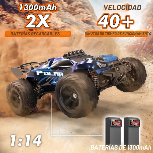 Miniatura 2 de Rc Cars 1:14 All Terrain RC Car para adultos y niños, 4WD Off-Road RC Truck de alta velocidad rápido 40+ KPH, 4X4 impermeable a control remoto con 2
