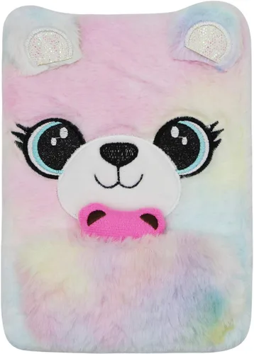 JUMISEE Lindo cuaderno de felpa de alpaca colorido y mullido diario de escritura para niños y niñas, papel rayado de 160 páginas